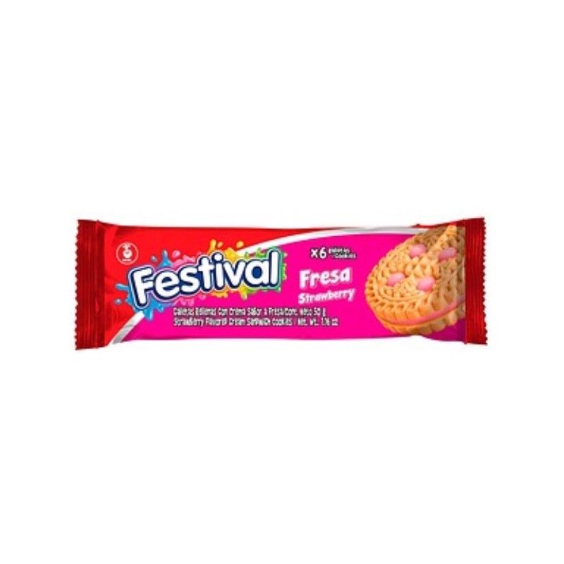 FESTIVAL FRESA 50GR X 6 UND