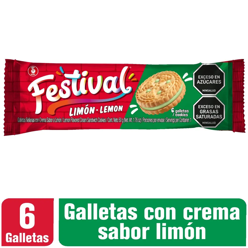 FESTIVAL LIMON 50GR X6 UND
