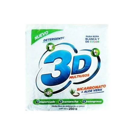 DETERGENTE 3D MULTIUSOS AZUL 250 G