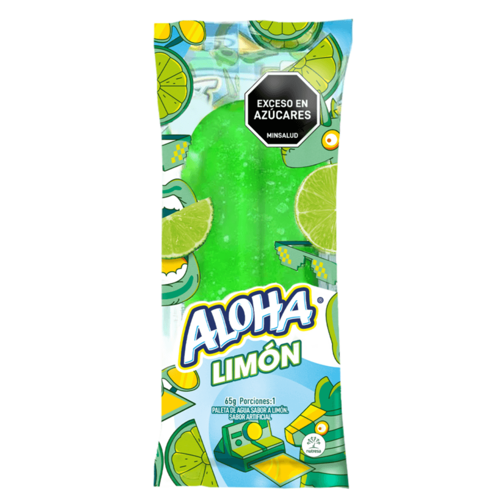 PALETA ALOHA LIMON 65G