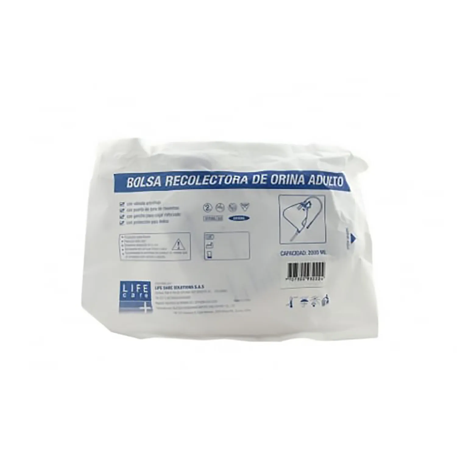 CYSTOFLO - BOLSA RECOLECTORA DE ORINA ADULTO 2000ML - INVERFARMA
