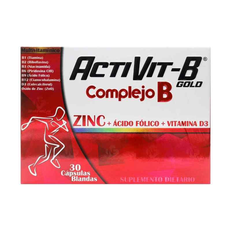 ACTIVIT B GOLD COMPLEJO B (ZINC + ACIDO FOLICO + VITAMINA D3 ) CAPS - NOVOFAR