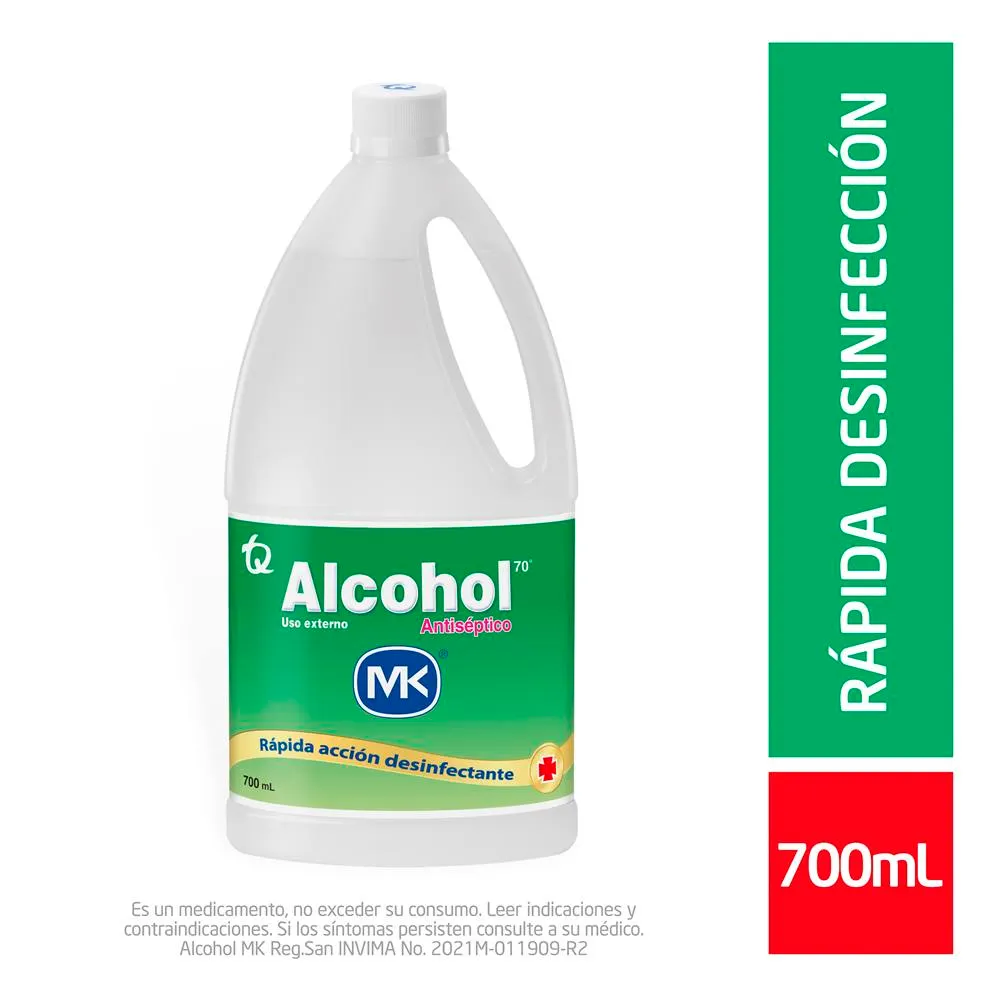 ALCOHOL ANTISEPTICO 700 ML - MK