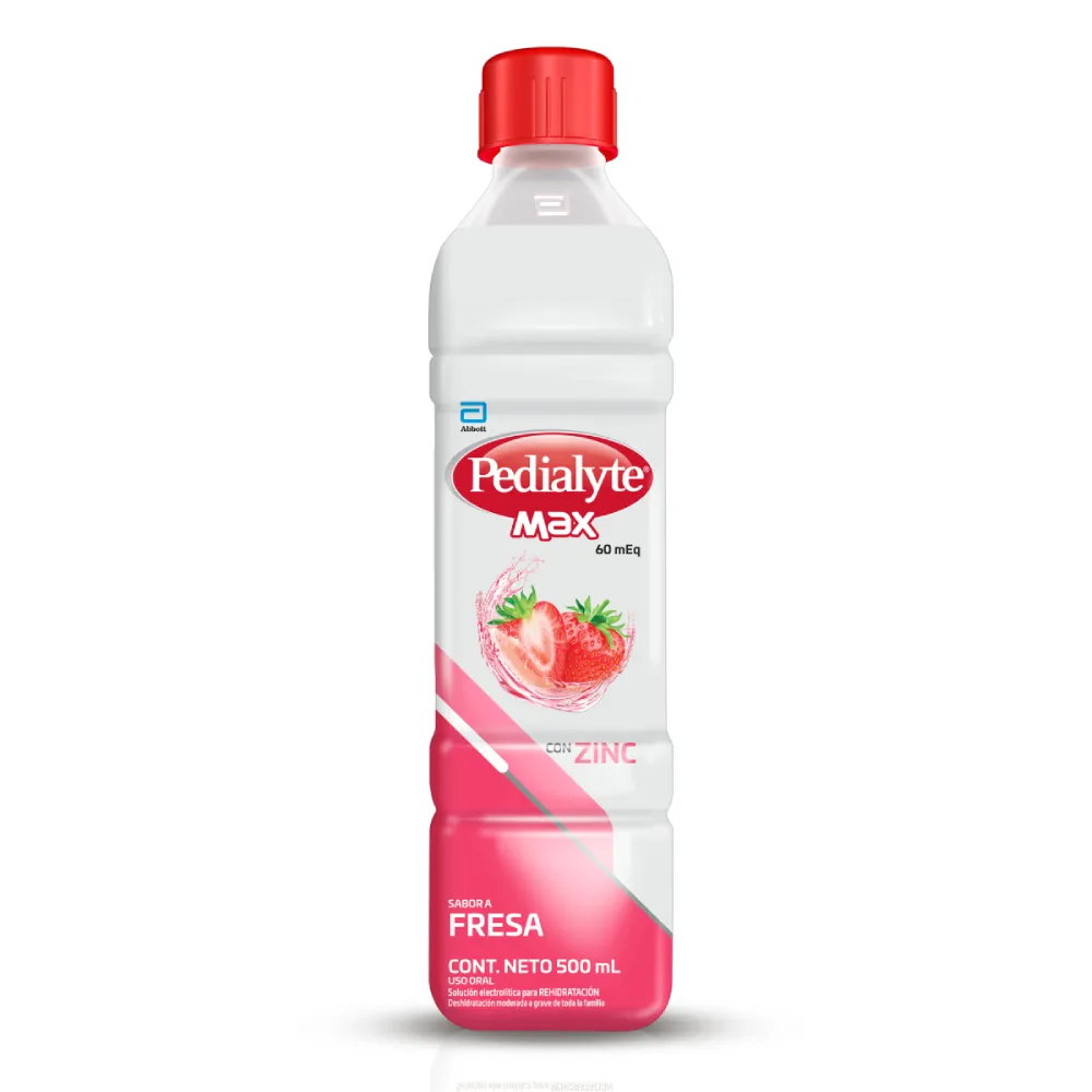 PEDIALYTE MAX ZINC 60 FRESA 500 ML