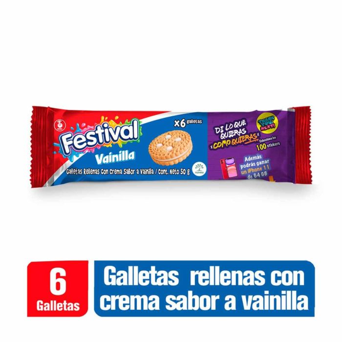 FESTIVAL VAINILLA 50GR X6 UND