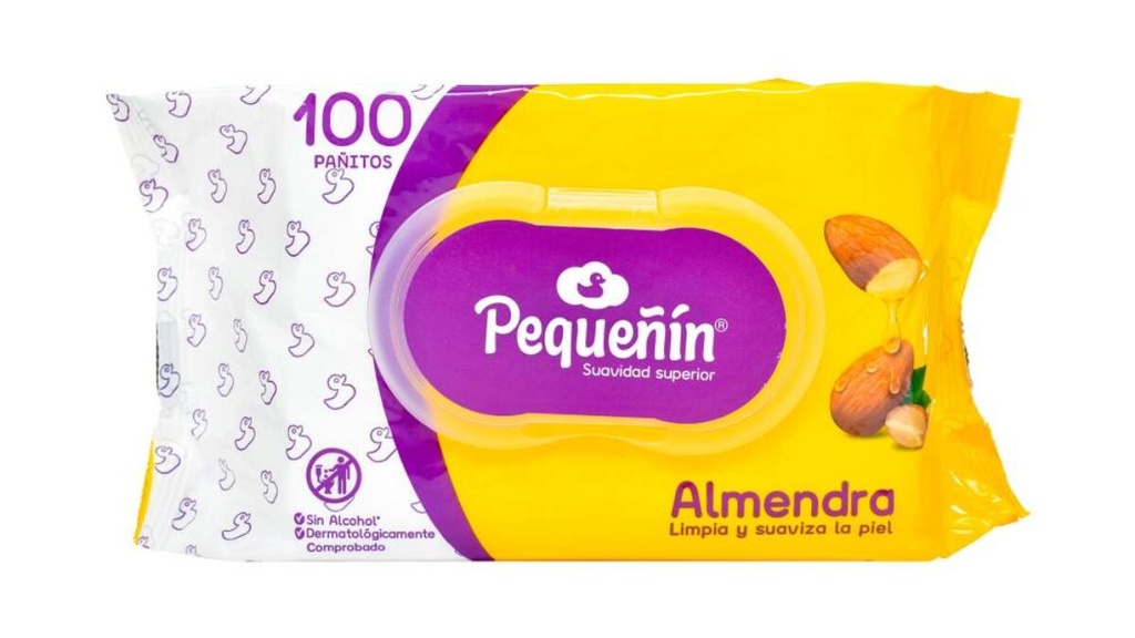 [PANITOS] PAÑITOS HUMEDOS PEQUEÑIN ALMENDRA X 100 UNI
