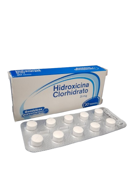 HIDROXICINA 25 MG 20 TABLETAS COA