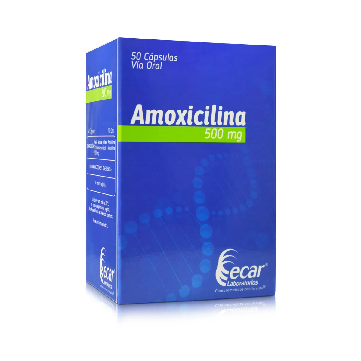 AMOXICILINA 500 MG 50 CAPS EC