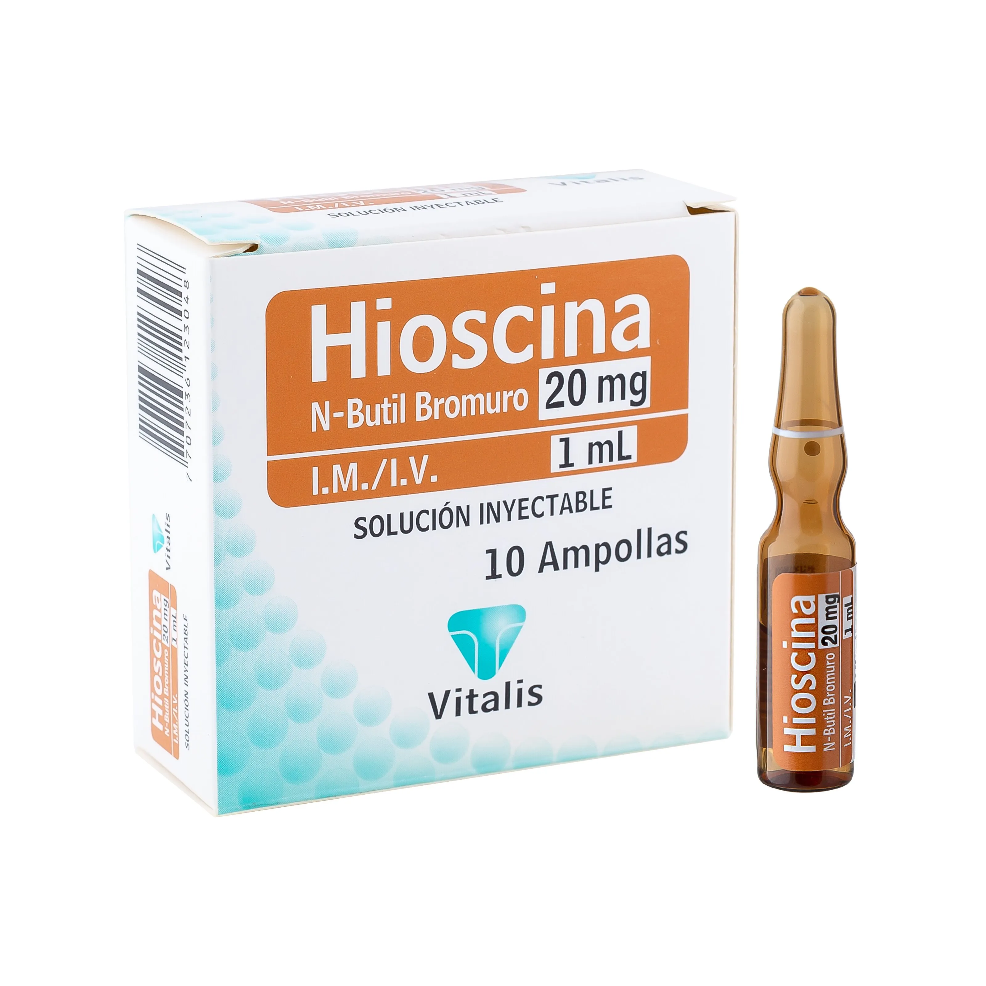 N-BUTIL BROMURO HIOSCINA 20MG/1ML INY - VITALIS