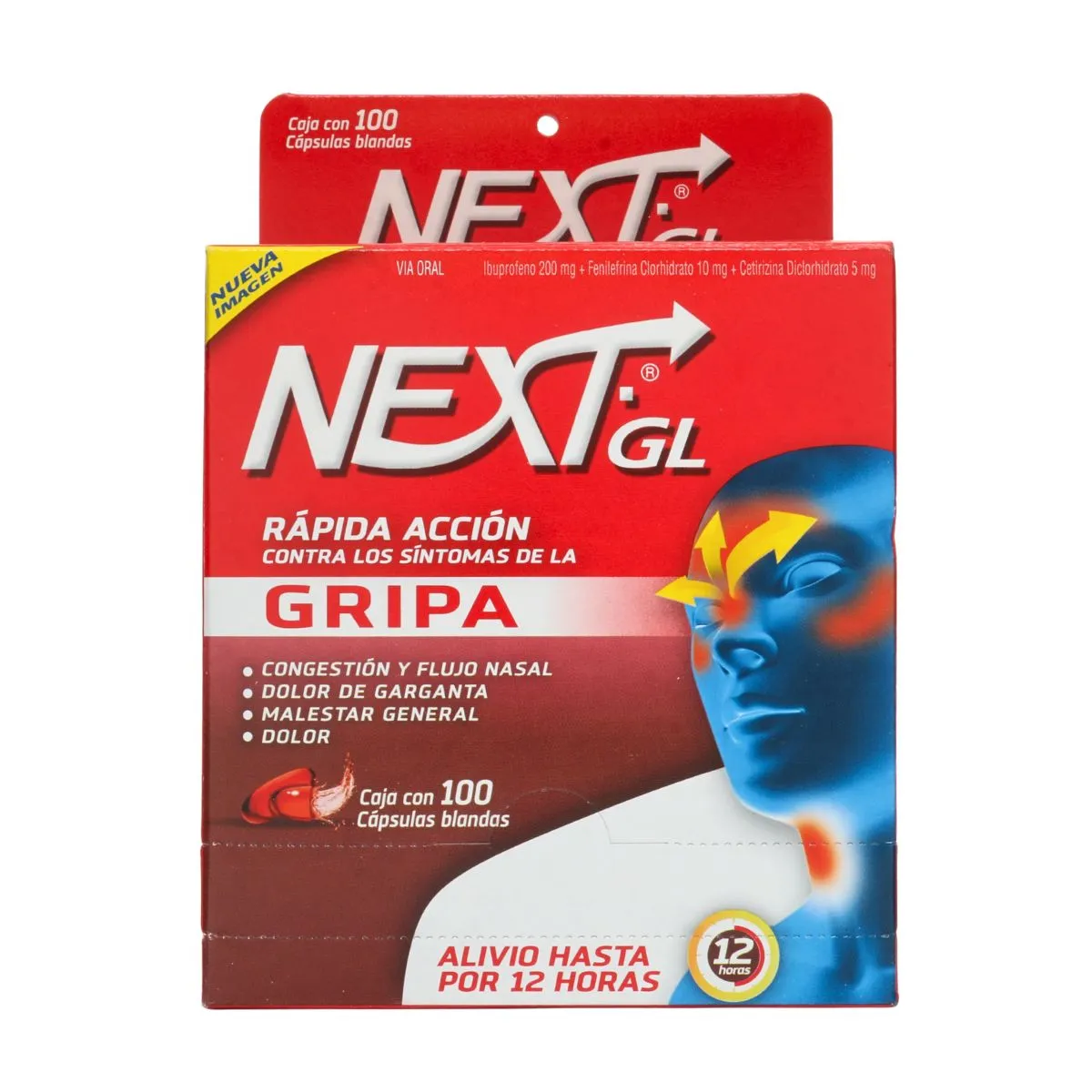 NEXT GEL GRIPA 100 CAPSULAS BLANDAS