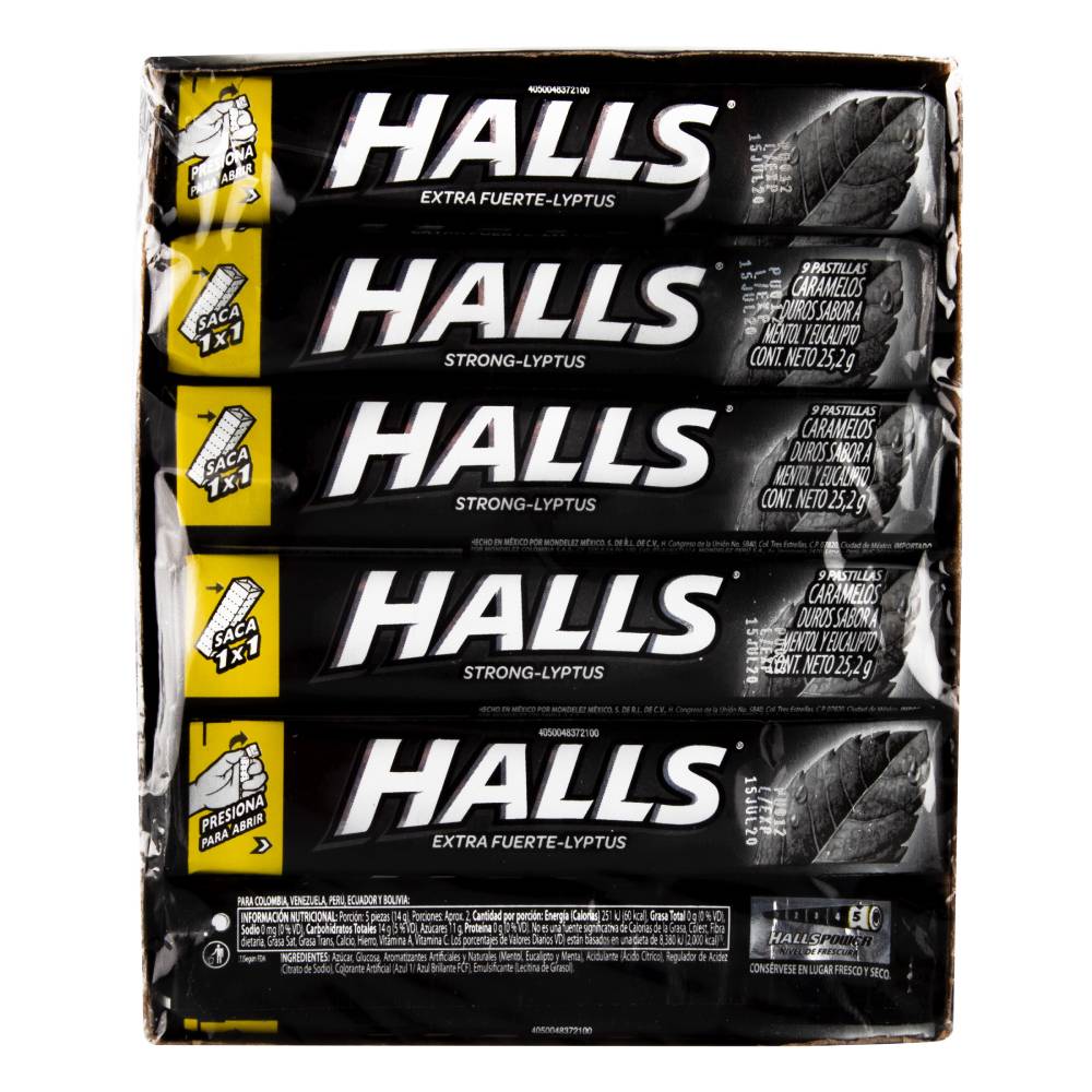 HALLS EXTRA STRONG 12 BARRAS