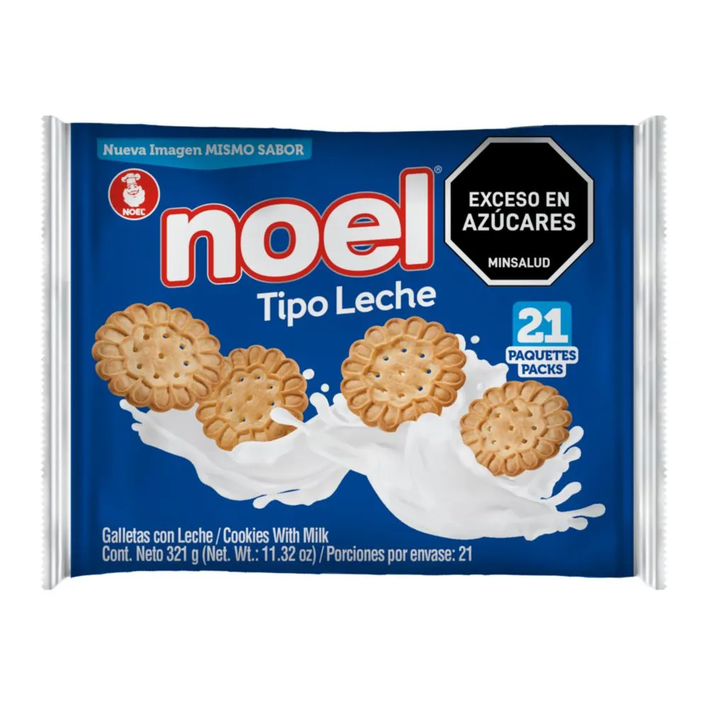 GALLETAS NOEL TIPO LECHE 15.3 GR X 21 UNI