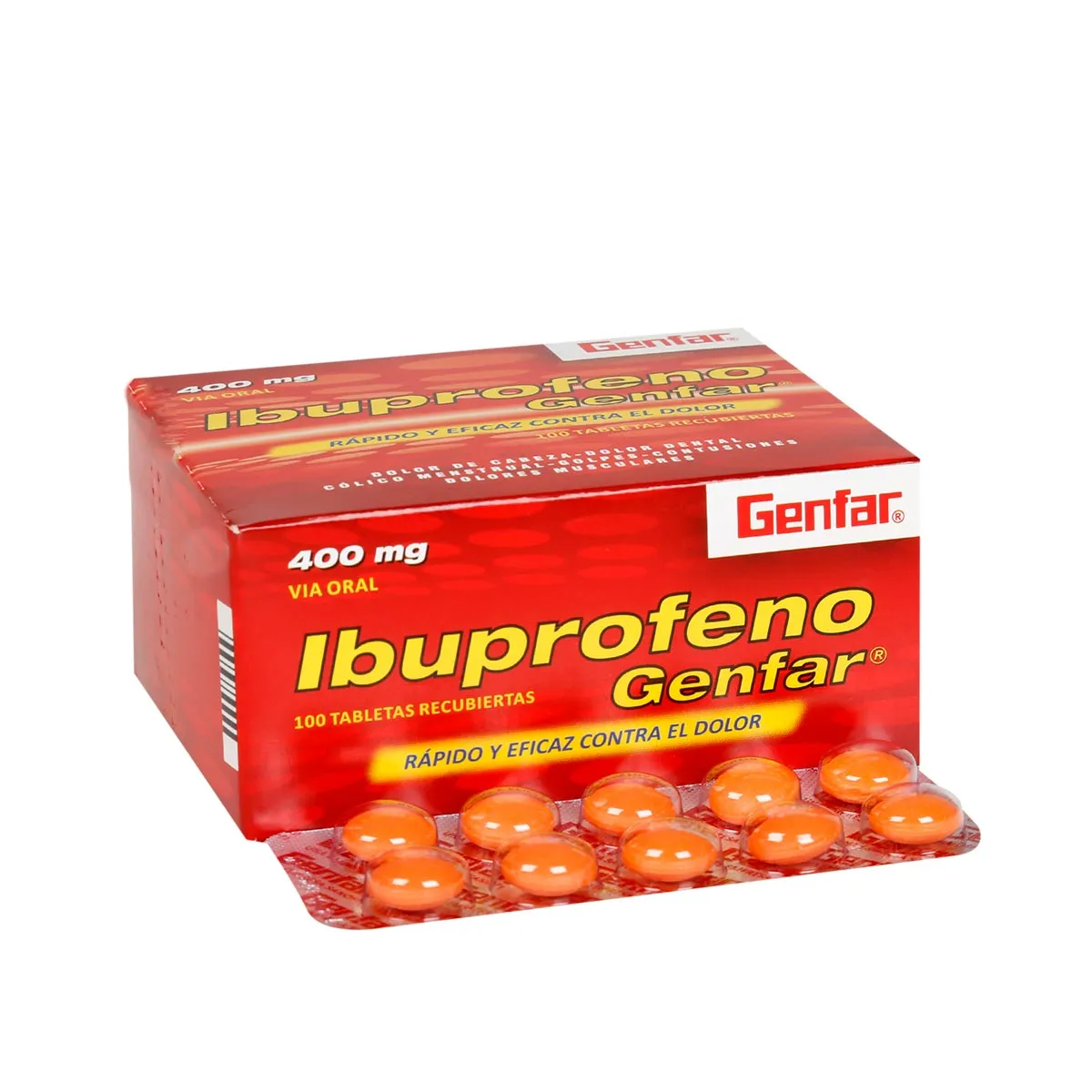IBUPROFENO 400 MG 100 TABLETAS GF