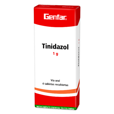 TINIDAZOL 1 GR 4 TABLETAS - GENFAR